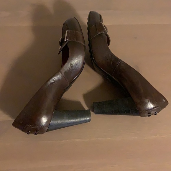 Tod’s “Jodie Morsetto” Brown Leather Pumps - Women’s Size 36.5 - Picture 6 of 9